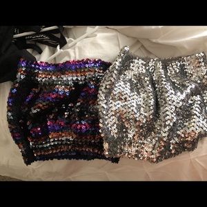 Vintage sequined tube tops
